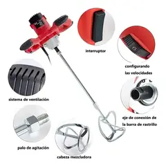 GENERICO - Máquina Mezcladora De Cemento Eléctrico 1200w
