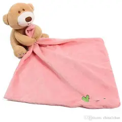 GENERICO - Peluche Toalla Entretencion Tuto Color Cafe con rosado
