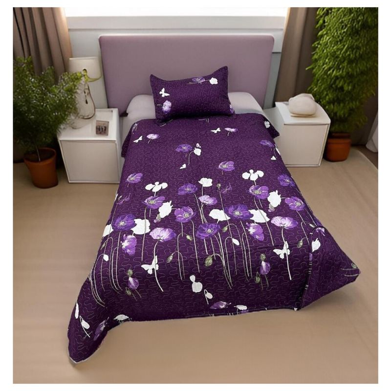 GENERICO - Cubrecama Verano Delgado Quilt Estampados Plaza y Media