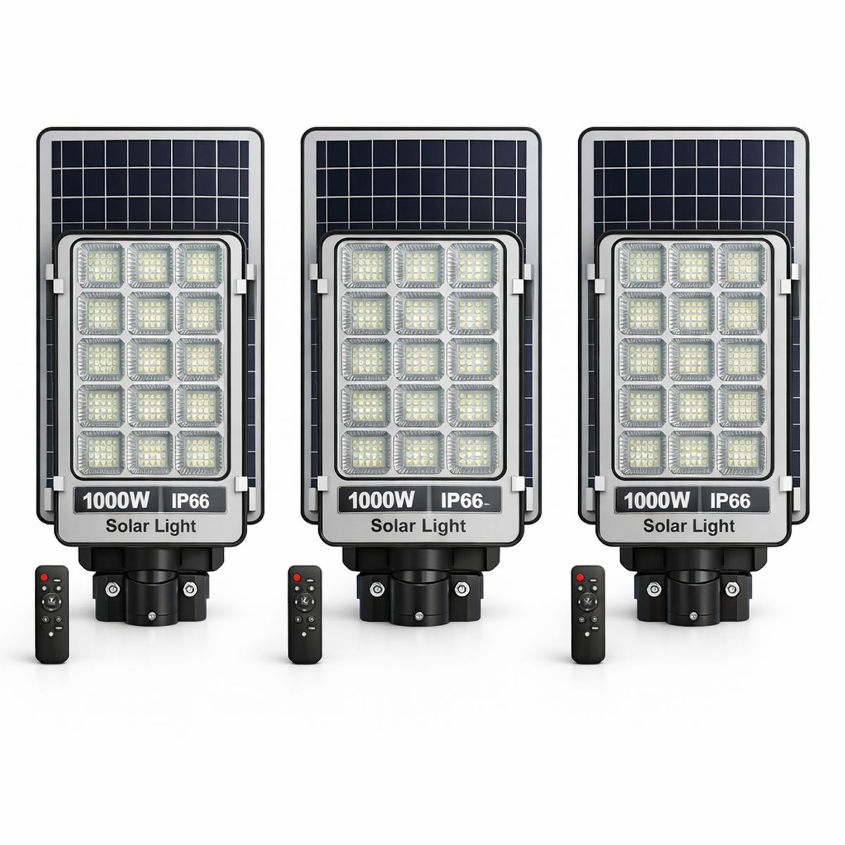 Pack 3 Foco Solar TASBEL 1000W LED IP66 Panel Integrado Control Remoto Exterior Jardin, marca TASBEL - Foto Principal