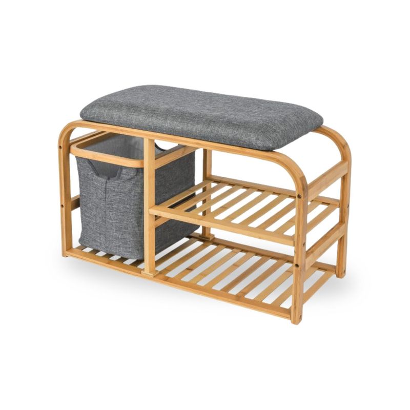 SANTU HOME & DECO - Organizador de Zapatos Banqueta con Asiento Zapatero