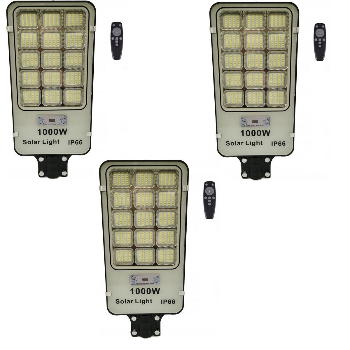 GENERICO - Pack X3 Foco Solar 1000 Watt Alumbrado Exterior 420 Led