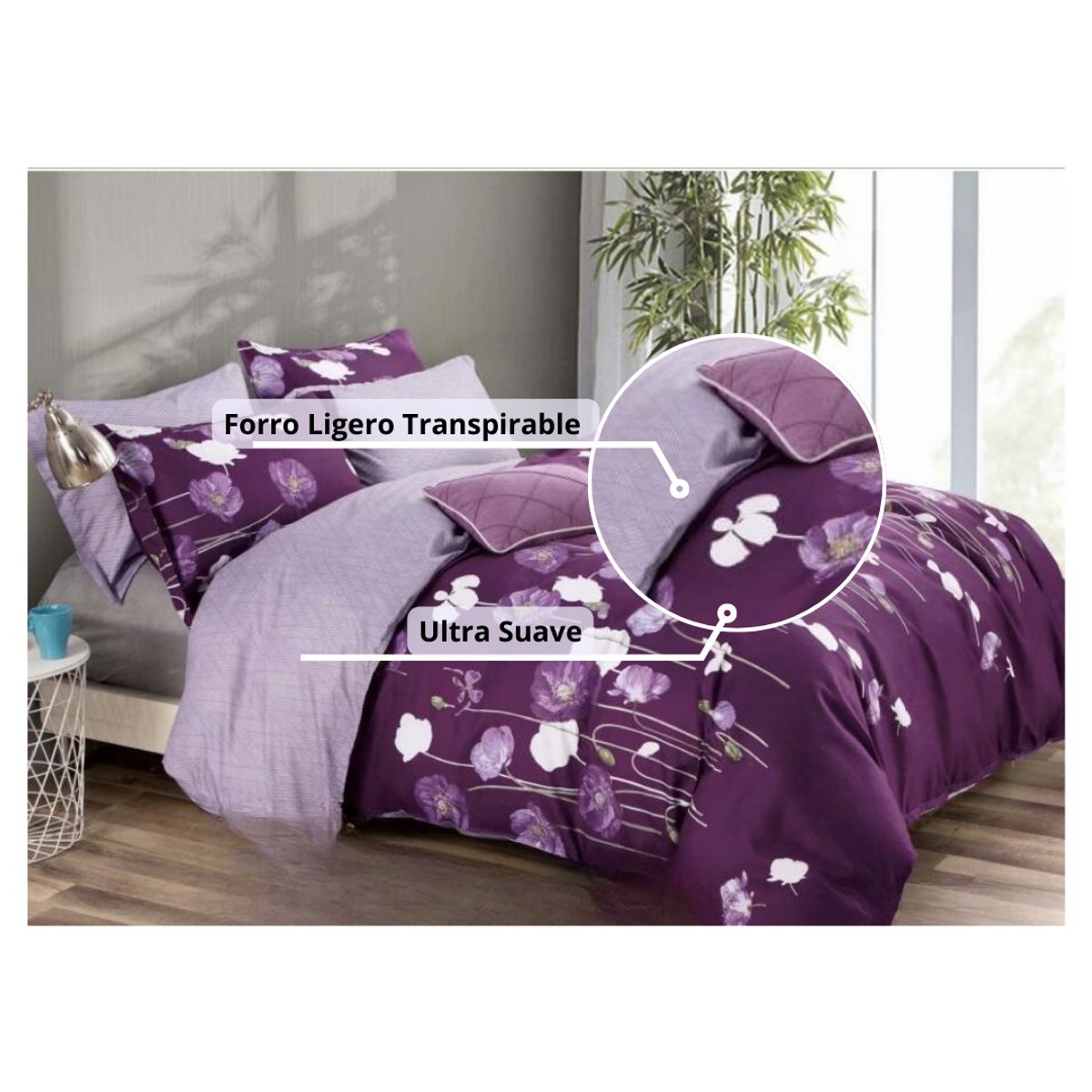 GENERICO - Cubrecama Verano Delgado Quilt Estampados Plaza y Media