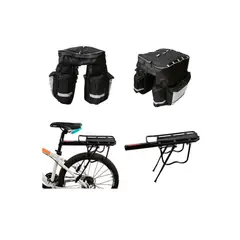 GENERICO - Bolso Alforja 48 Lts + Parrilla Bicicleta Tubo 50 Kgs