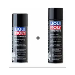 LIQUI MOLY - Kit Limpiador Lubricante Y Limpia Cadena De Moto