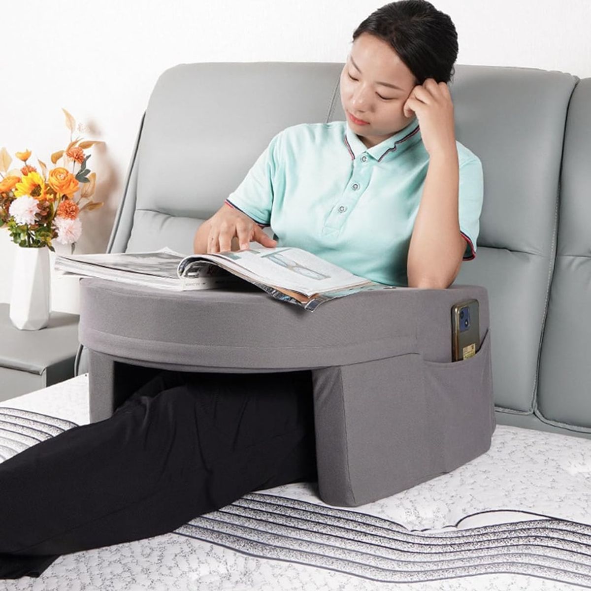 NEWO - Cojín lectura notebook almohada reposa brazos cama