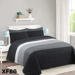 GENERICO - Cubrecama Quilt Verano King - Negro Matiz XF86