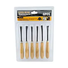 GENERICO - Juego De Cinceles Para Tallar Madera Gubia 6 Piezas Toolmak