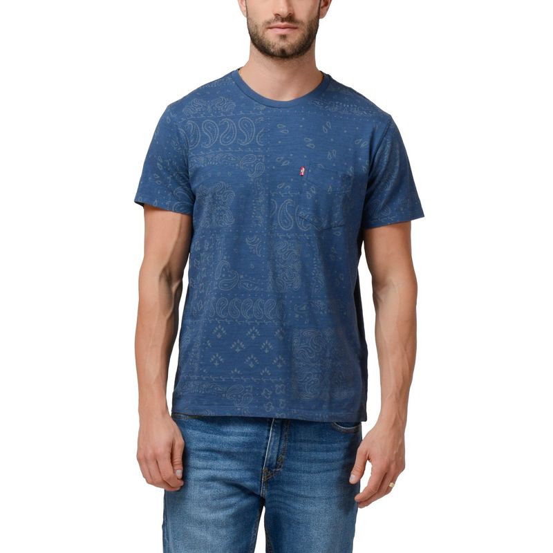 LEVIS - Polera Hombre Ss Classic Pocket Tee Azul Levis