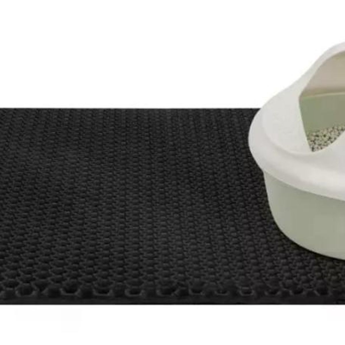 GENERICO - Alfombra Impermeable Salida Arenero Gato 45x60cm - Negro