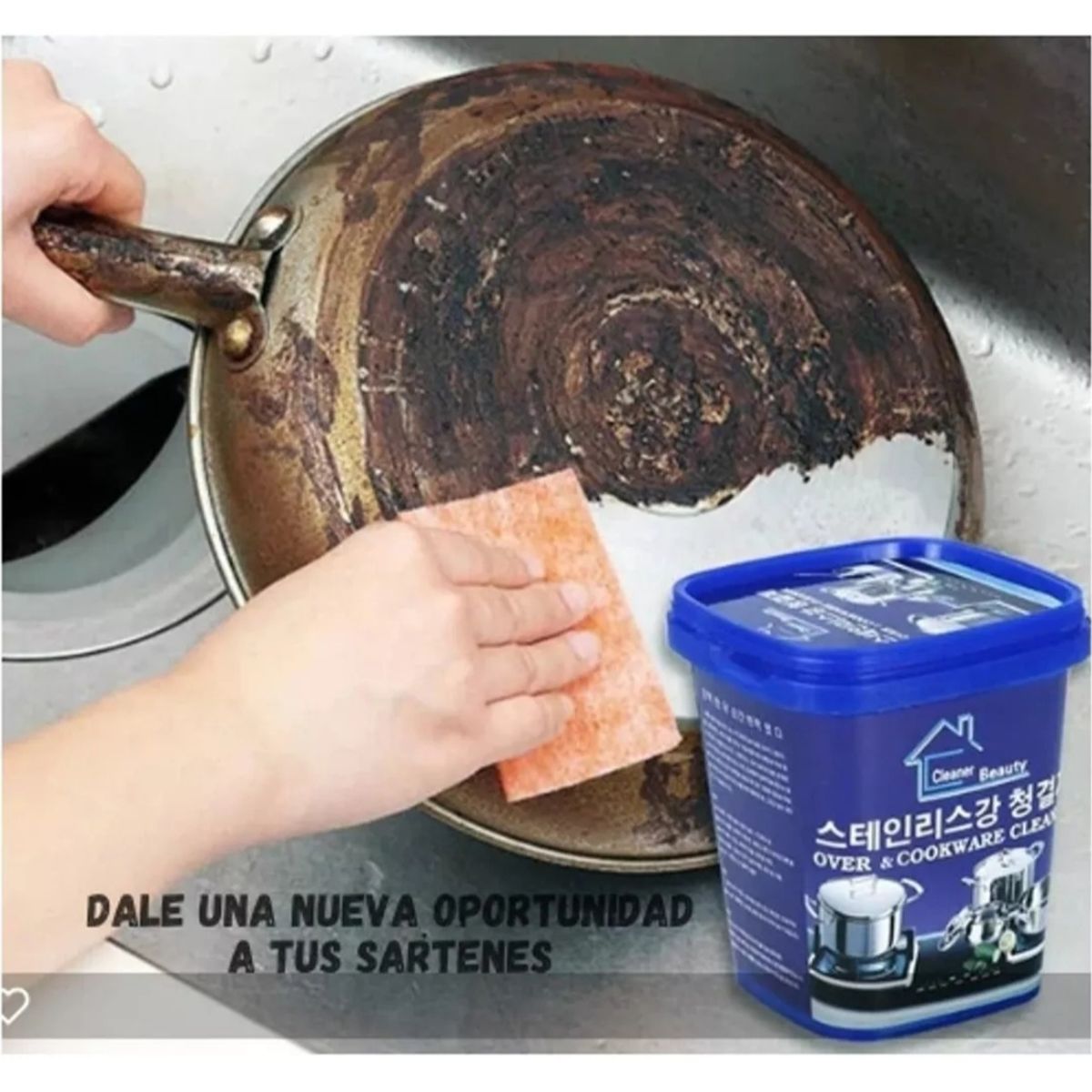 GENERICO - Limpia Olla Multiuso Pasta Crema Magic Limpiador Acero Hogar