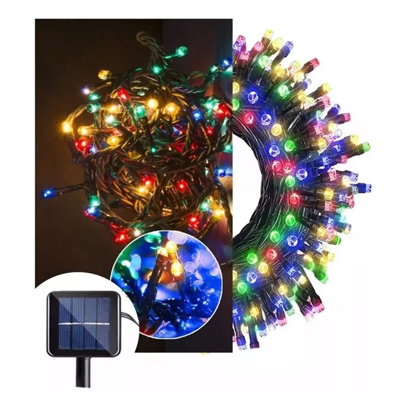 GENERICO - Guirnaldas Jardin Luces De Navidad Luces Navidad 200led multicolor