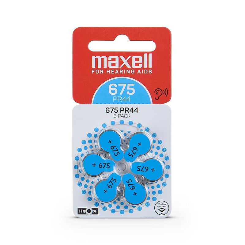MAXELL - Pilas Para Audífonos Maxell Tamaño 675 Auditivas 6un
