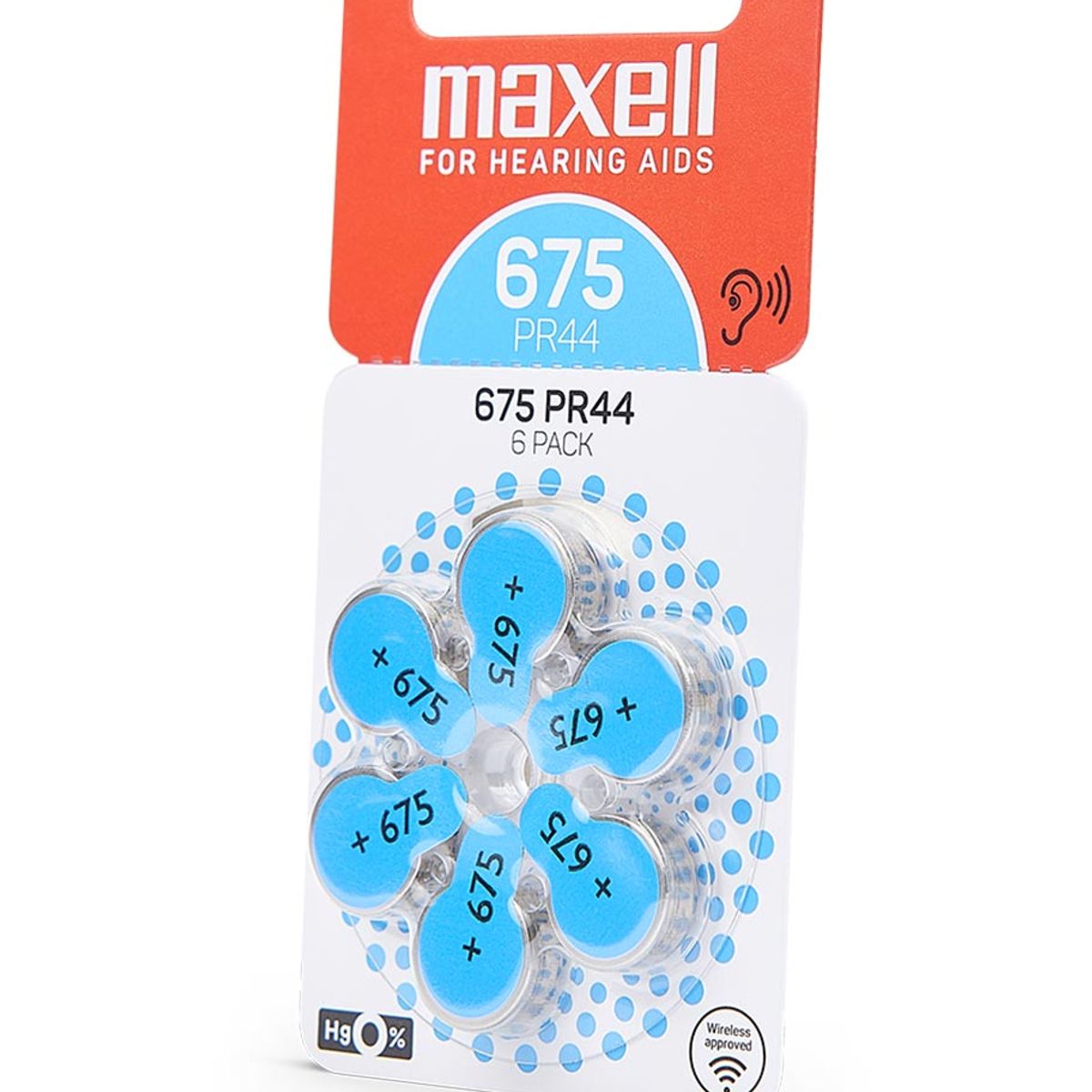 MAXELL - Pilas Para Audífonos Maxell Tamaño 675 Auditivas 6un