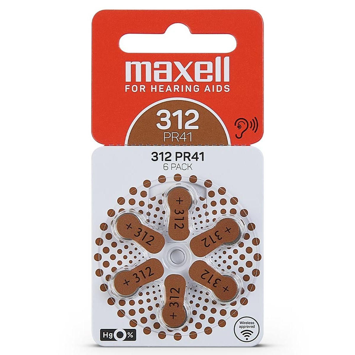 MAXELL - Pilas Para Audífonos Maxell Tamaño 312 Auditivas 6un
