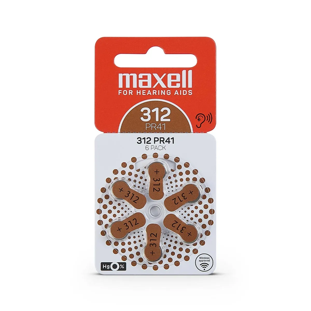 MAXELL - Pilas Para Audífonos Maxell Tamaño 312 Auditivas 6un