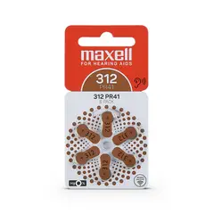 MAXELL - Pilas Para Audífonos Tamaño 312 Auditivas 6un