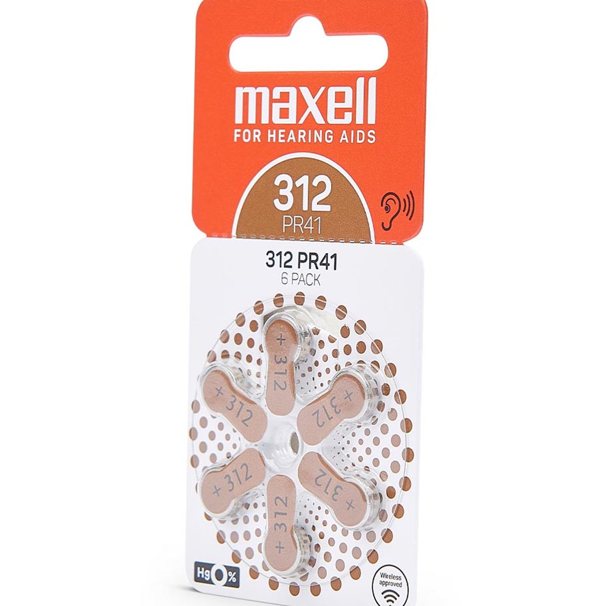 MAXELL - Pilas Para Audífonos Maxell Tamaño 312 Auditivas 6un