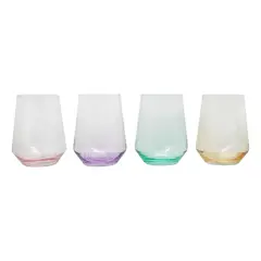 GLASSO - Set 4 Vasos Fondo Color