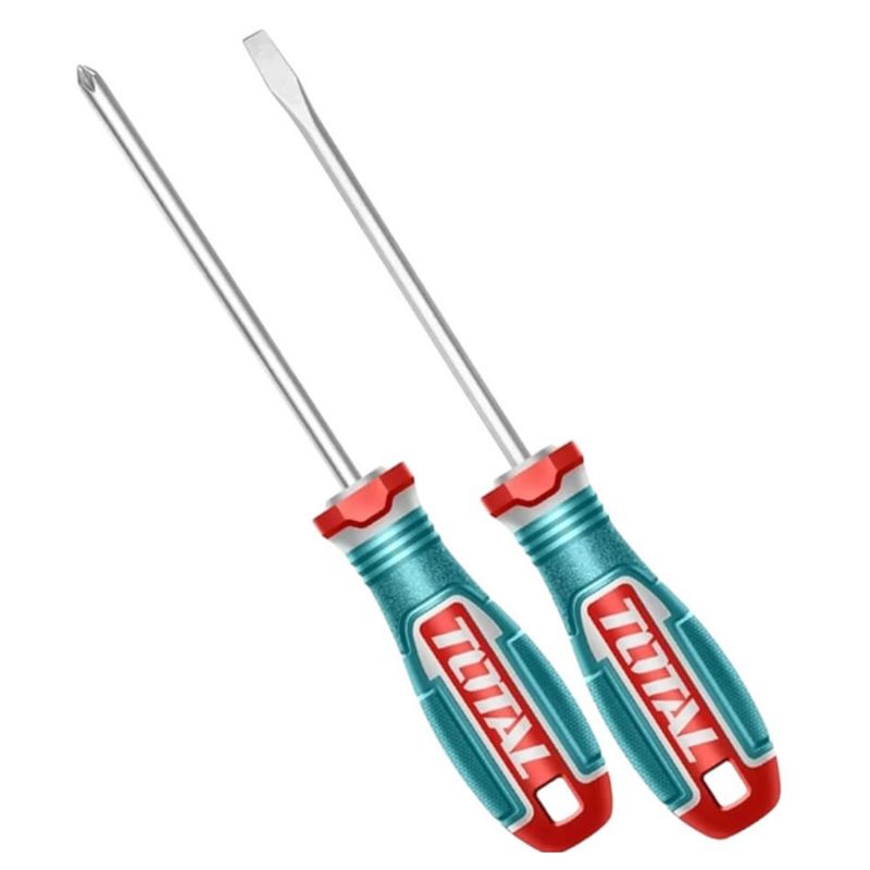TOTAL - Set 2 Pzas Destornilladores de 125mm Herramientas Profesional
