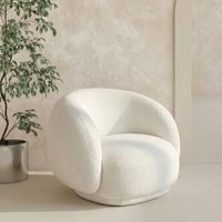 Sillón Individual Blanco Estilo Minimalista Blanco