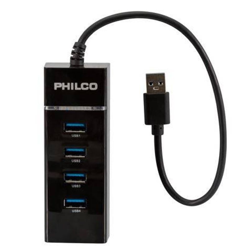 PHILCO - HUB Philco USB 3.0 de 4 Puertos Indicador de Luz PHILCO