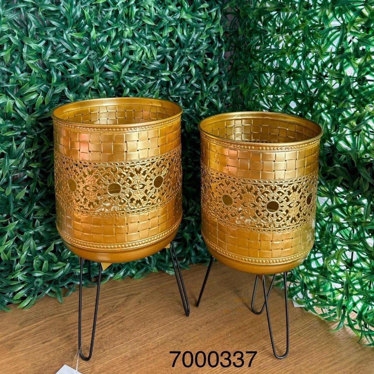 GENERICO - Set 2 Porta Macetero Pedestal Maceta Plantas 17x30cm 15x28cm A2