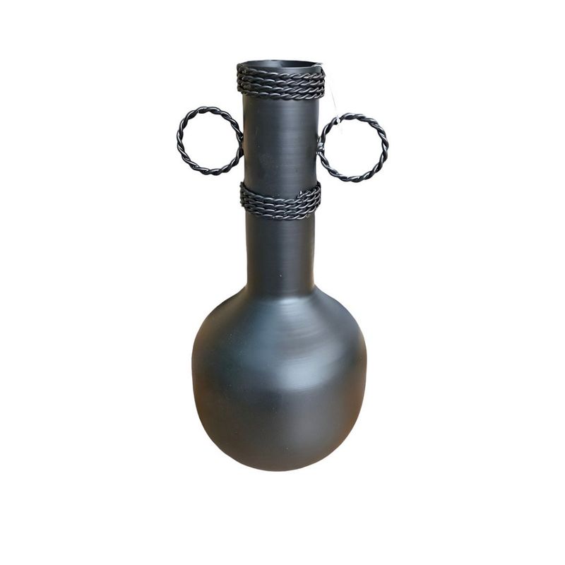 GENERICO - Florero Decorativo 12x37cm Negro