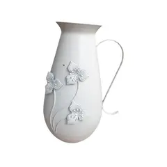 GENERICO - Florero Decorativo 12x23cm Blanco