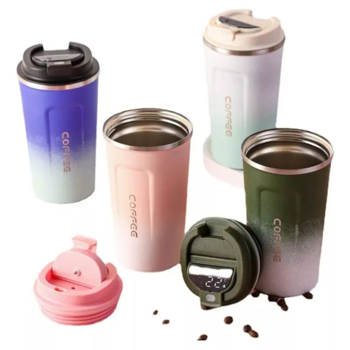 GENERICO - Vaso Termico Con Indicador De Temperatura 510 Ml