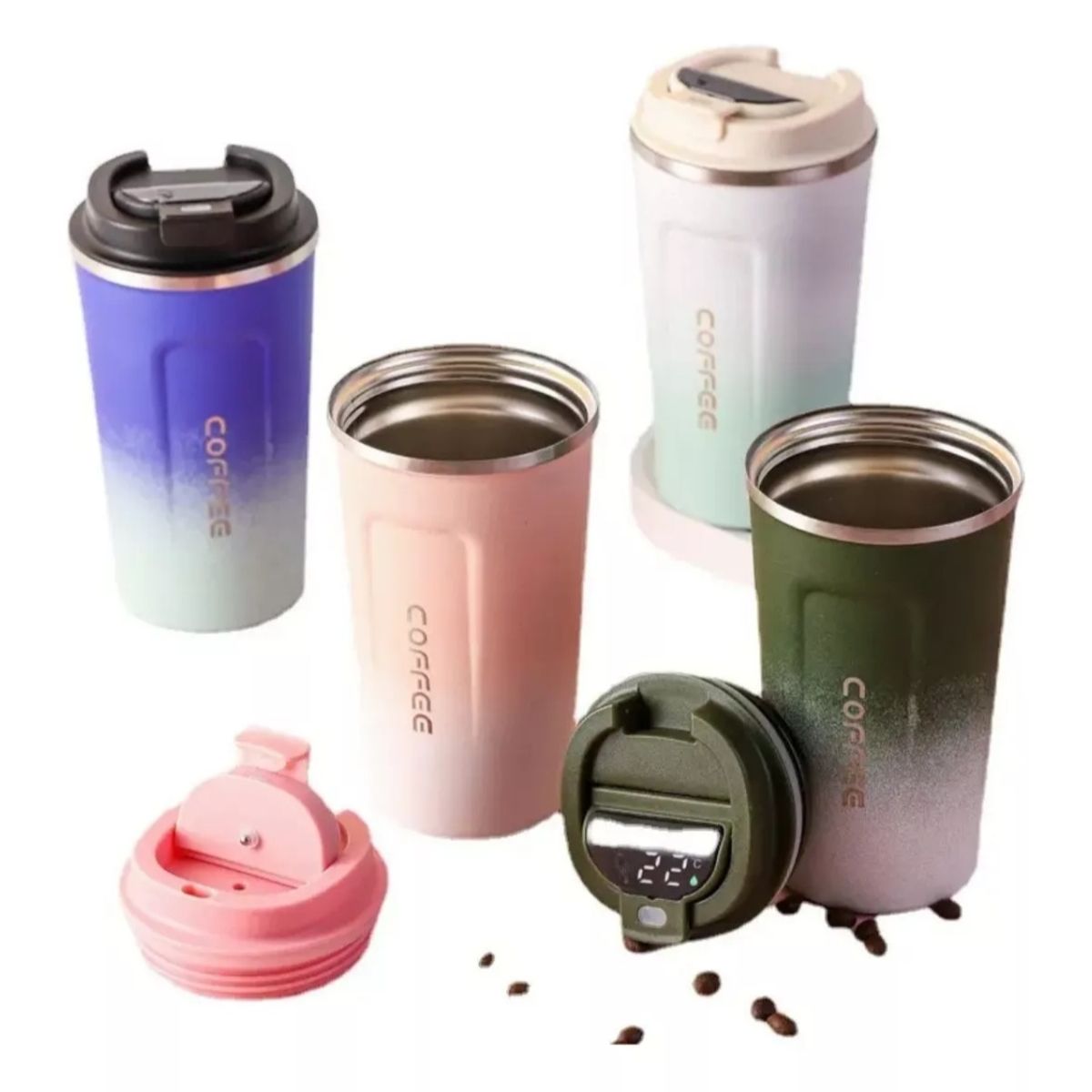 GENERICO - Vaso Termico Con Indicador De Temperatura 510 Ml