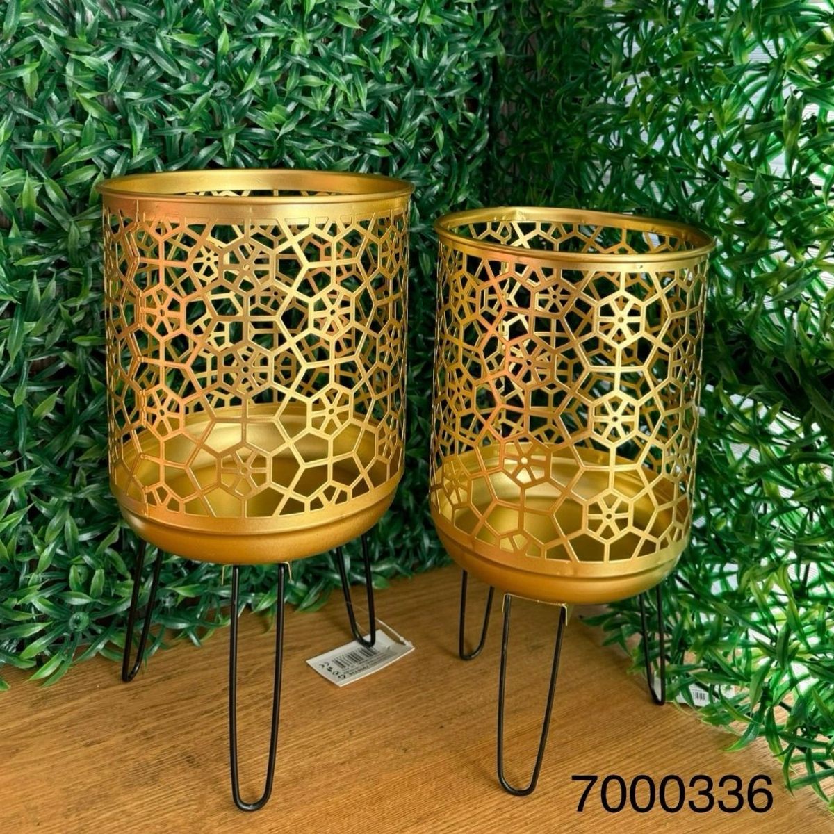 GENERICO - Set 2 Porta Macetero Pedestal Maceta Plantas 17x31cm 15x29cm