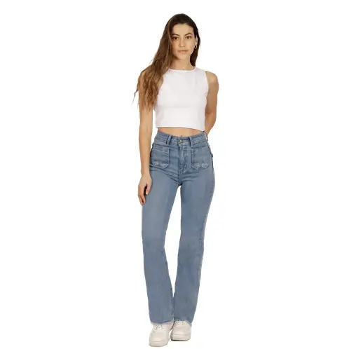 DIVINO JEANS - Jeans Valeria II Celeste - Celeste