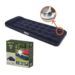 GENERICO - Colchon Inflable 1 Plaza 185x76x28 - Inflador Incorporado!! Color Azul