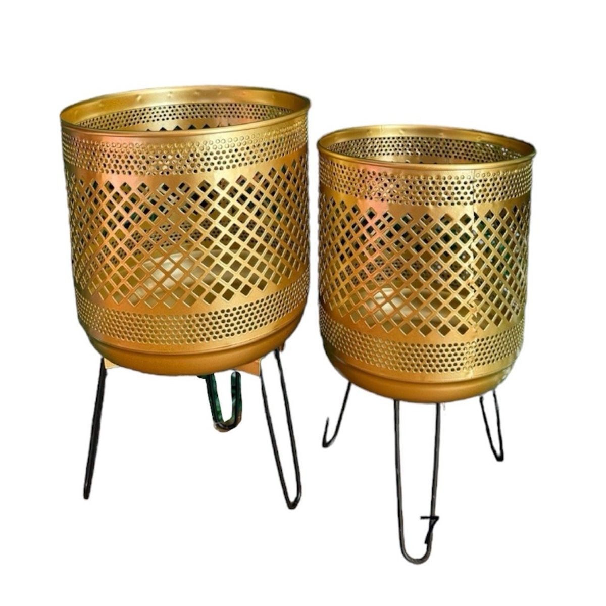 GENERICO - Set 2 Porta Macetero Pedestal Maceta Plantas 17x27cm 15x25cm A3