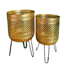 GENERICO - Set 2 Porta Macetero Pedestal Maceta Plantas 17x27cm 15x25cm A3