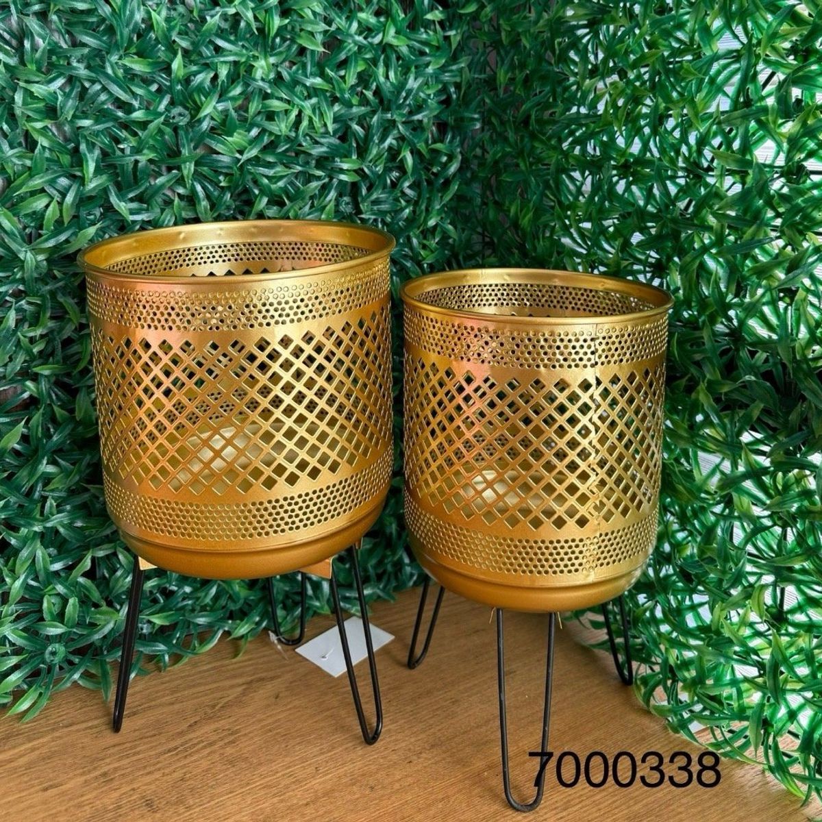 GENERICO - Set 2 Porta Macetero Pedestal Maceta Plantas 17x27cm 15x25cm A3