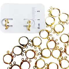 GENERICO - Set De 6 Pares De Bases De Aros Con Baño De Oro Modelos 6