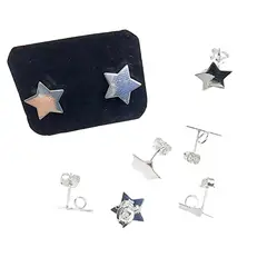 GENERICO - Set De 6 Pares De Bases De Aros Con Baño De Oro Modelos 6