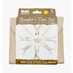 GENERICO - Estuche De Herramientas Para Bisuteria De Cuero Beadsmith - Beige
