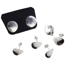 GENERICO - Set De 6 Pares De Bases De Aros Con Baño De Oro Modelos 5 - Dorado