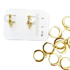 GENERICO - Set De 6 Pares De Bases De Aros Con Baño De Oro Modelos 8