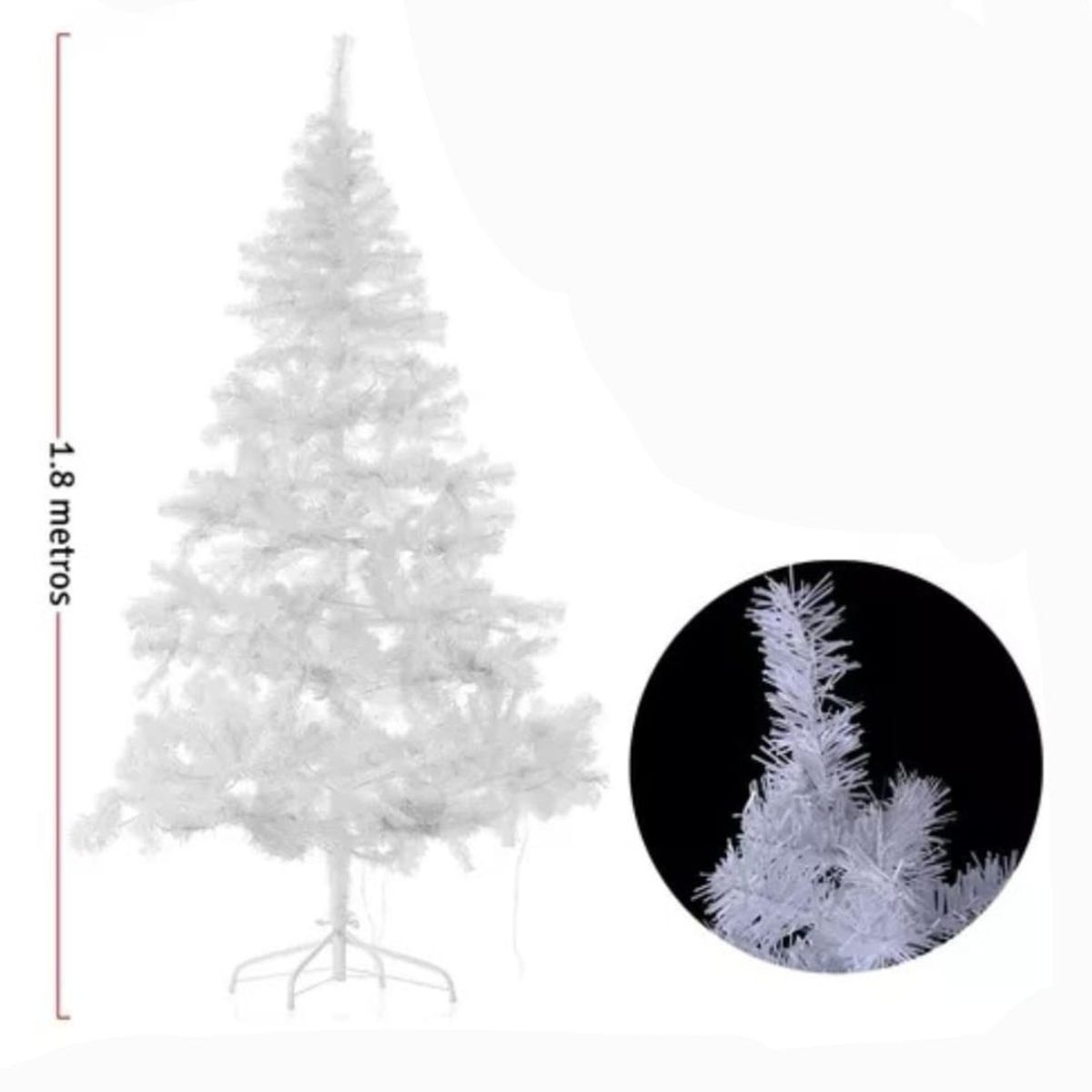 GENERICO - ARBOL DE NAVIDAD BLANCO 180CM