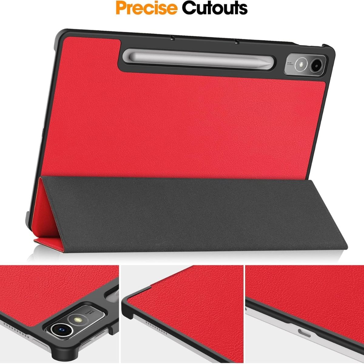 GENERICO - Funda Inteligente compatible con Lenovo Tab P12 Rojo