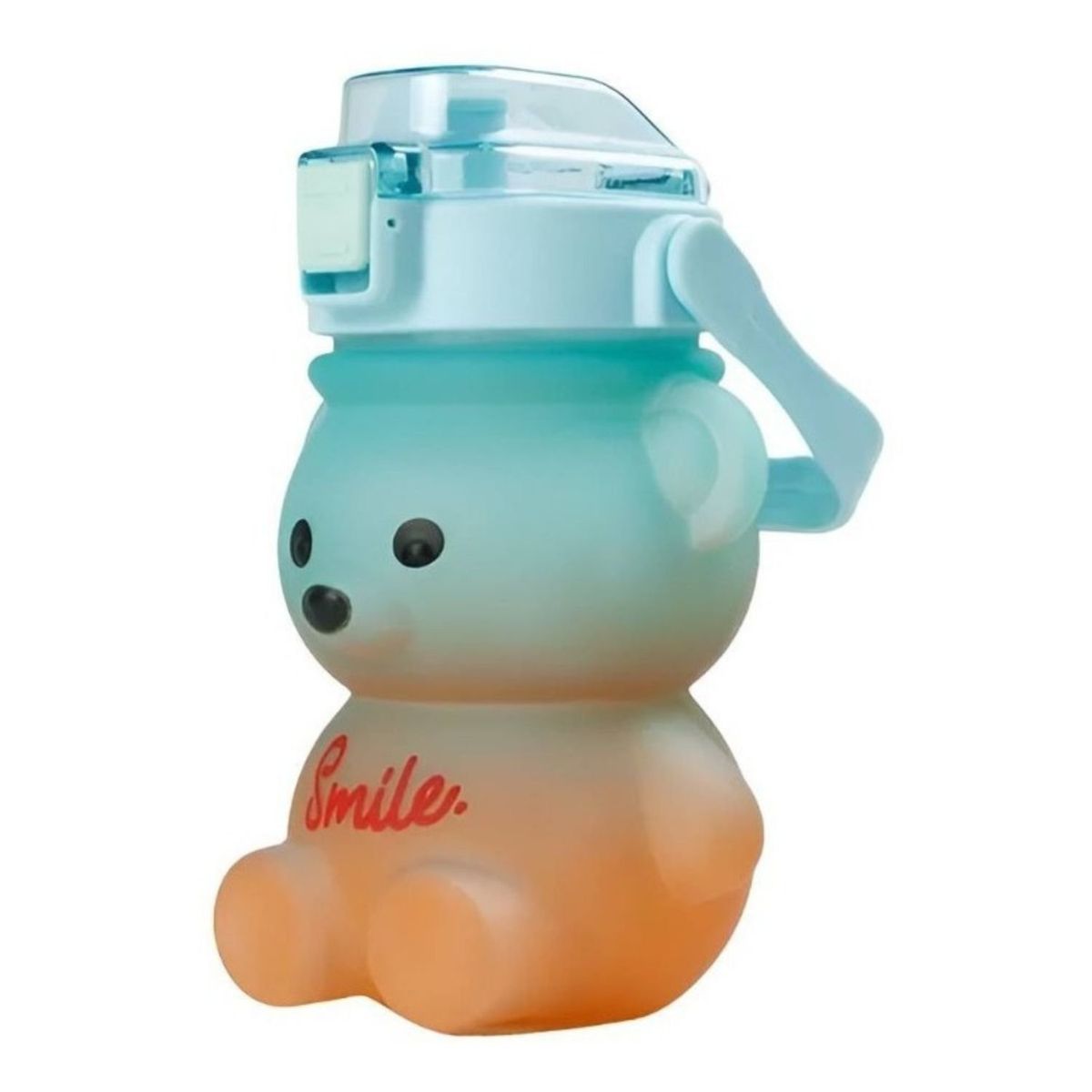 GENERICO - Botella De Agua Jugo Oso 800mL Celeste Naranja Boquilla