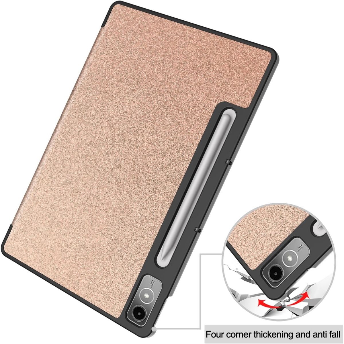 GENERICO - Funda Inteligente compatible con Lenovo Tab P12 Rosa Gold