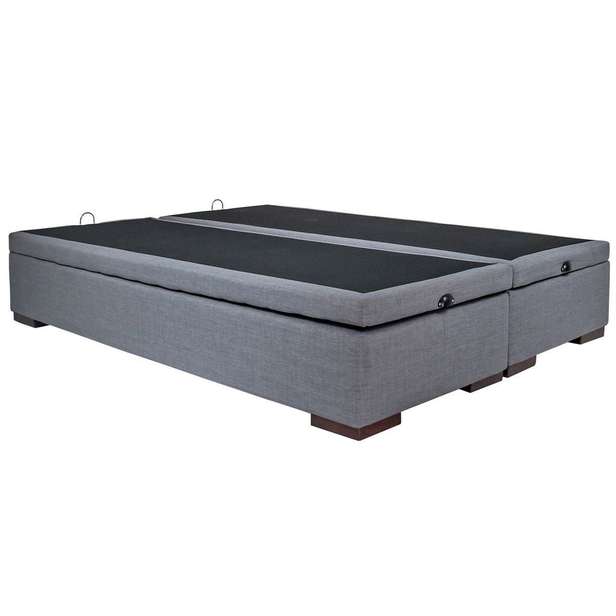 BLOCCARE - Base Cama Baul 2 Plazas Div. largo 190 cm con patas 4.5 cm
