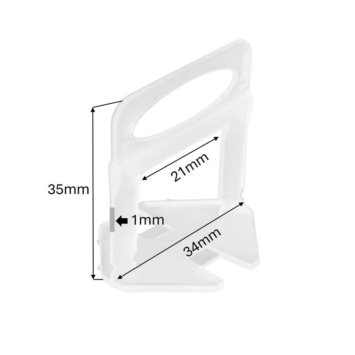 KAMASA - Separador de Nivelación Cerámica 1 mm - 100 Unidades