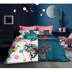 GENERICO - CUBRECAMA QUILT DE VERANO 1.5 PLAZA DISEÑO DUOCOLOR MARIPOSA TF