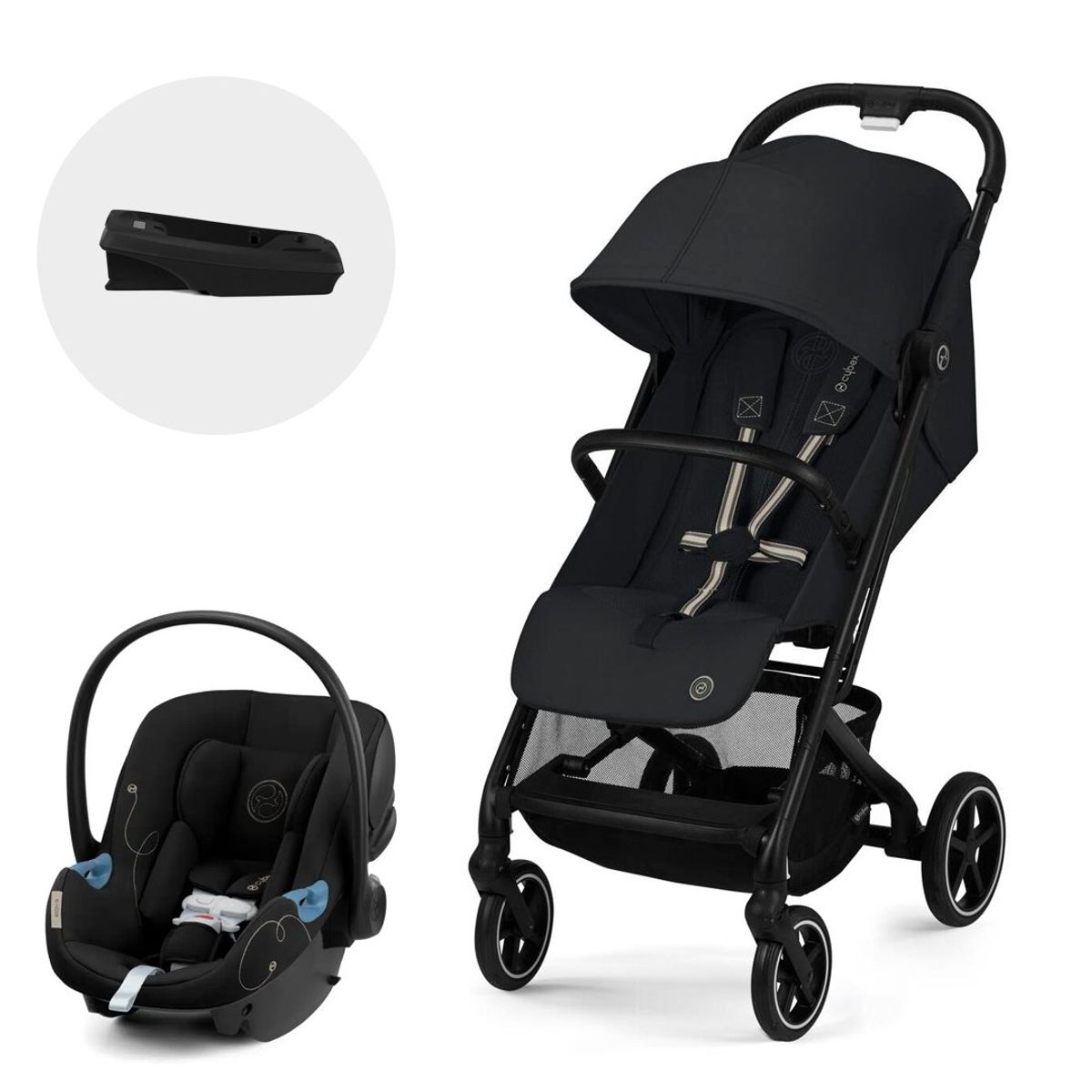 CYBEX - Coche Travel System Beezy BLK + Aton G + base